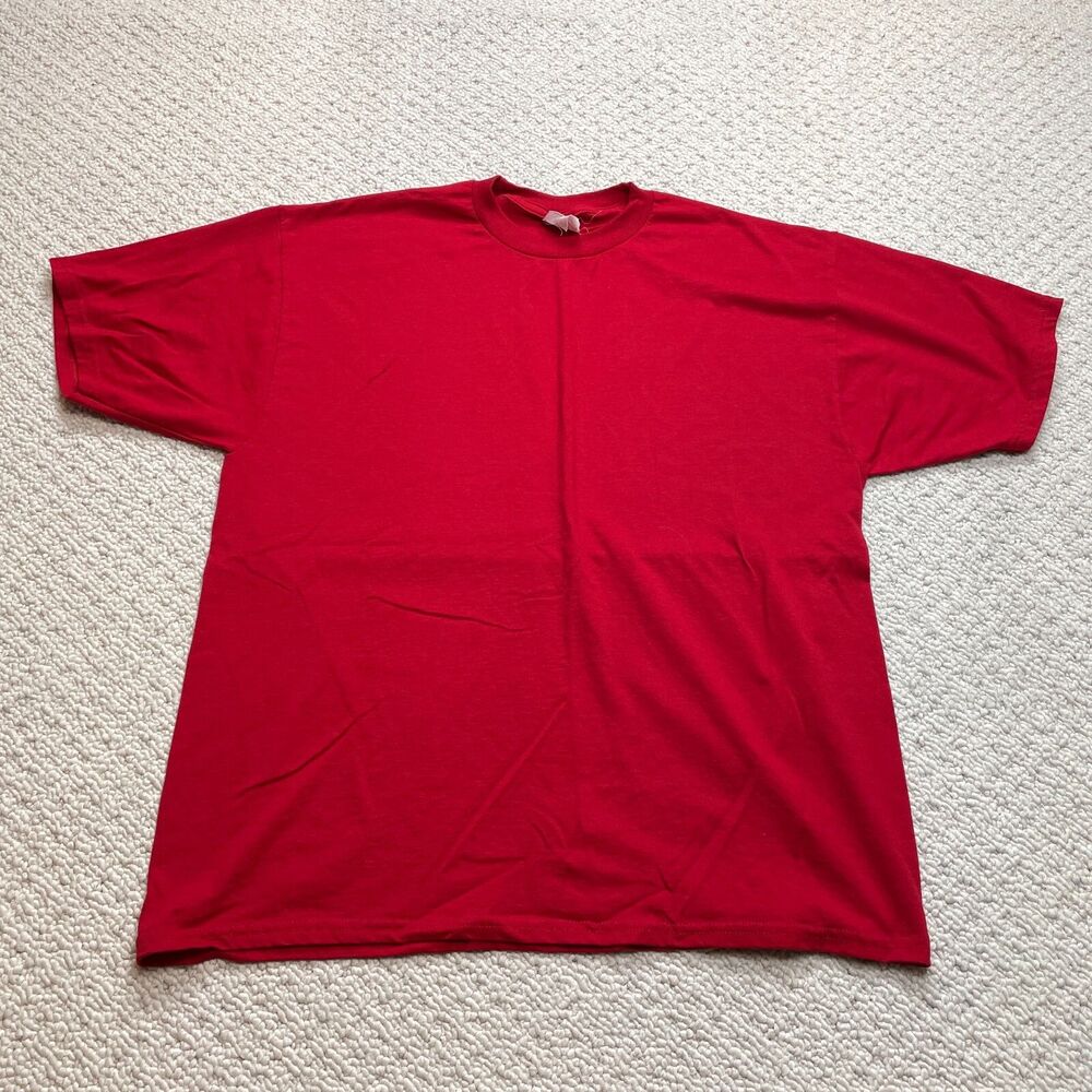 Jerzees Heavyweight Blend Shirt Mens 2XL XXL Red Crew Adult Short Sleeve Solid